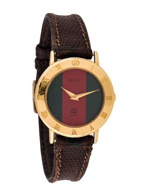 gucci ladies leather watch band|Gucci leather watch bands women.